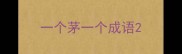 一个茅一个成语