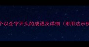 10个以企字开头的成语及详细附用法示例