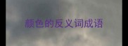 颜色的反义词成语
