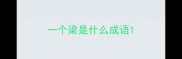 一个梁是什么成语