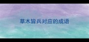 草木皆兵对应的成语