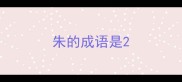 朱的成语是