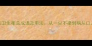 10个最常用的卫生相关成语及用法从一尘不染到病从口入的文化智慧