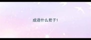 成语什么君子