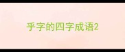 乎字的四字成语