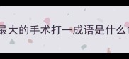 最大的手术打一成语是什么