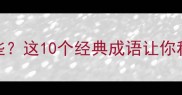 情意绵绵的成语有哪些这10个经典成语让你秒懂中国式情感表达