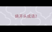 烧开头成语