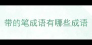 带的笔成语有哪些成语