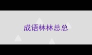成语林林总总