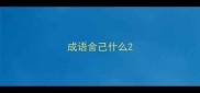 成语舍己什么