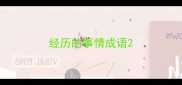 经历的事情成语