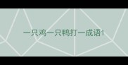 一只鸡一只鸭打一成语