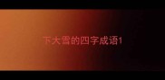 下大雪的四字成语