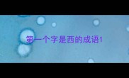 第一个字是西的成语