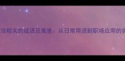 10个与清洁相关的成语及寓意从日常用语到职场应用的实用指南