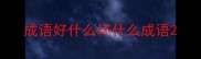 成语好什么坏什么成语