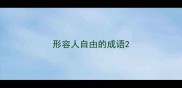 形容人自由的成语