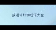 成语带如和成语大全