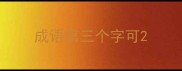 成语第三个字可