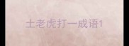 土老虎打一成语