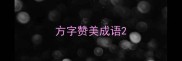 方字赞美成语