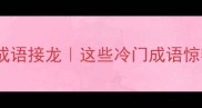 凉开头的成语接龙这些冷门成语惊艳了全文