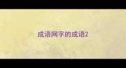 成语网字的成语