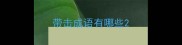 带击成语有哪些