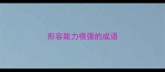 形容能力很强的成语