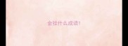 金挂什么成语
