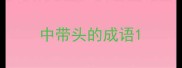 中带头的成语