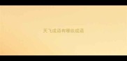 天飞成语有哪些成语