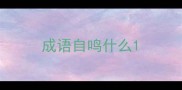 成语自鸣什么