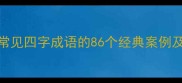 四四成语全常见四字成语的86个经典案例及高效学习指南