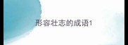 形容壮志的成语