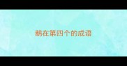 鹅在第四个的成语