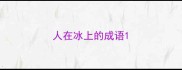 人在冰上的成语