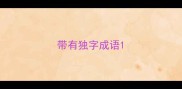 带有独字成语