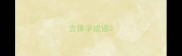 含捧字成语