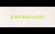 盆满钵满相似的成语