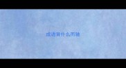 成语背什么而驰