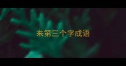 来第三个字成语