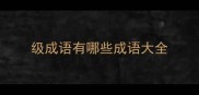 级成语有哪些成语大全