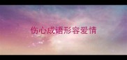 伤心成语形容爱情
