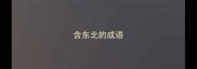 含东北的成语