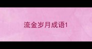 流金岁月成语