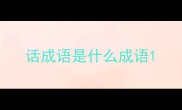 话成语是什么成语