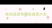 枚试成语有哪些成语大全