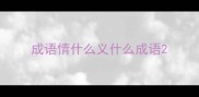 成语情什么义什么成语